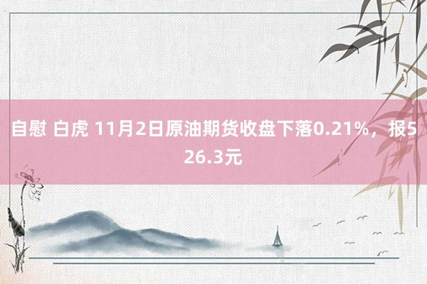 自慰 白虎 11月2日原油期货收盘下落0.21%，报526.3元