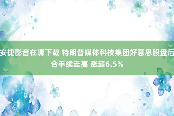 安捷影音在哪下载 特朗普媒体科技集团好意思股盘后合手续走高 涨超6.5%