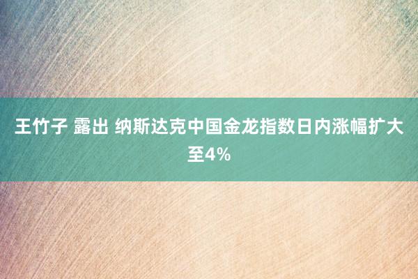 王竹子 露出 纳斯达克中国金龙指数日内涨幅扩大至4%