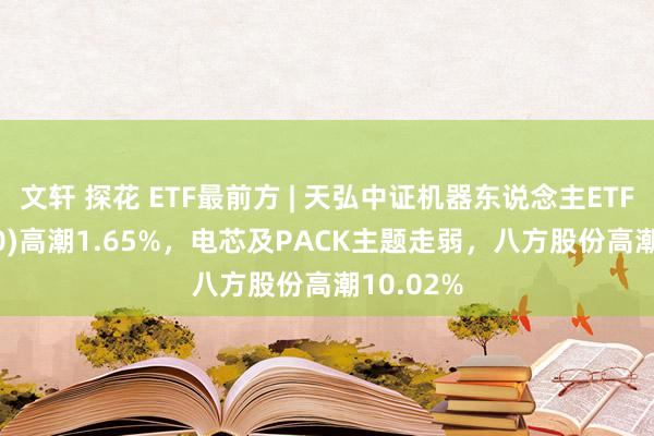 文轩 探花 ETF最前方 | 天弘中证机器东说念主ETF(159770)高潮1.65%，电芯及PACK主题走弱，八方股份高潮10.02%