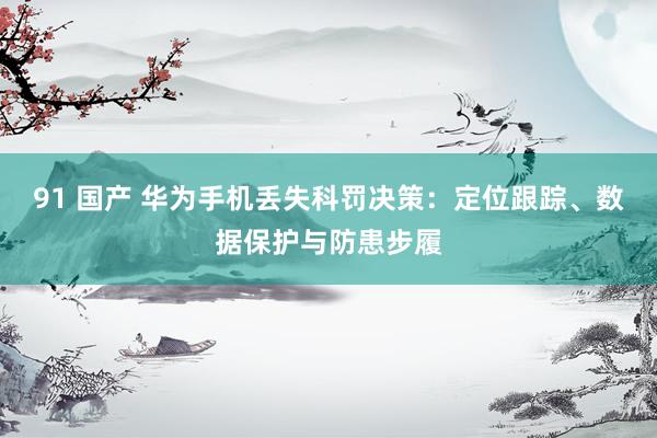 91 国产 华为手机丢失科罚决策：定位跟踪、数据保护与防患步履