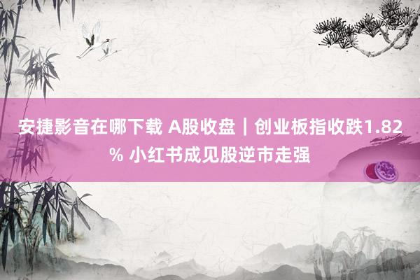 安捷影音在哪下载 A股收盘｜创业板指收跌1.82% 小红书成见股逆市走强