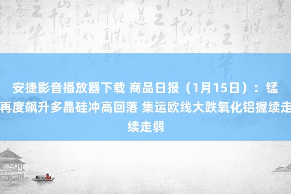 安捷影音播放器下载 商品日报（1月15日）：锰硅再度飙升多晶硅冲高回落 集运欧线大跌氧化铝握续走弱