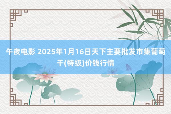 午夜电影 2025年1月16日天下主要批发市集葡萄干(特级)价钱行情